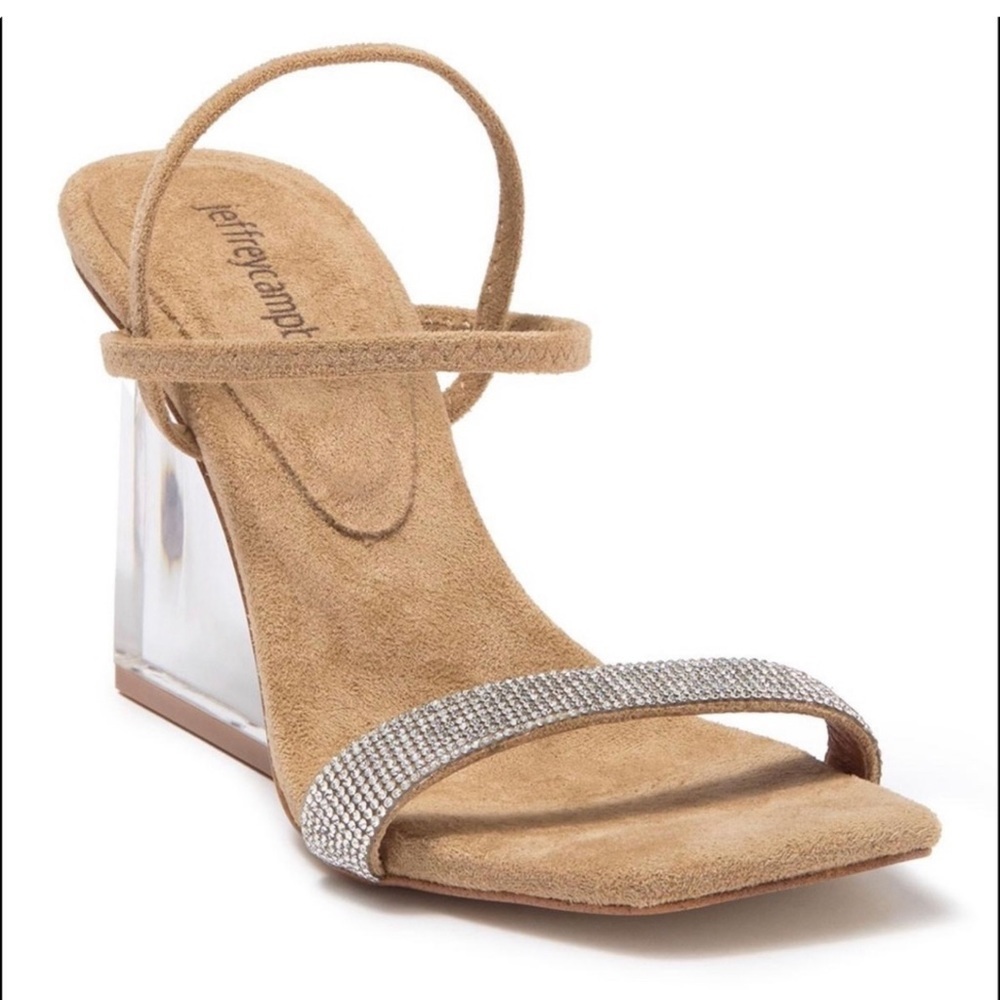 Jeffrey Campbell size 8.5 Herald Clear Wedge Sandal